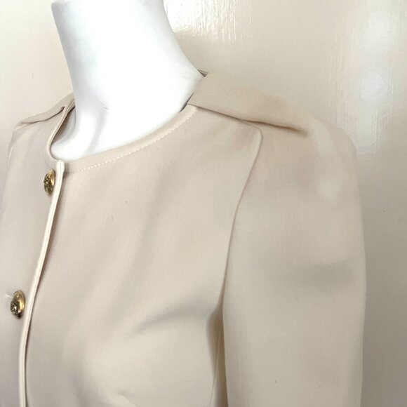 Emilio Pucci Crop Alabaster Silk Wool blend 2 Piec suit - Picture 11 of 17